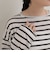ハートステッチシアーボーダーロンTシャツ