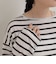 ハートステッチシアーボーダーロンTシャツ