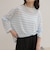 ハートステッチシアーボーダーロンTシャツ