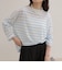 ハートステッチシアーボーダーロンTシャツ