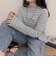 ハートステッチシアーボーダーロンTシャツ
