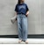 ライトオンス切替ワイドデニムパンツ