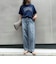 ライトオンス切替ワイドデニムパンツ