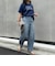 ライトオンス切替ワイドデニムパンツ