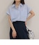 FR刺しゅうフレンチストライプシャツ