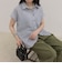 FR刺しゅうフレンチストライプシャツ