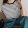 【GEVACO/ゲバコ】クルーネックフレンチスリーブTシャツ