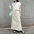 リネン混ウエストレイヤードスカート