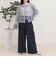 リネン混ウエストレイヤードパンツ