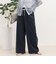 リネン混ウエストレイヤードパンツ