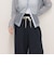リネン混ウエストレイヤードパンツ
