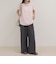 リネン混ウエストレイヤードパンツ