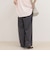 リネン混ウエストレイヤードパンツ