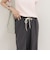 リネン混ウエストレイヤードパンツ