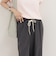 リネン混ウエストレイヤードパンツ