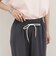 リネン混ウエストレイヤードパンツ