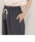 リネン混ウエストレイヤードパンツ