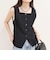 《セットアップ対応》ギンガム/無地ジレブラウス