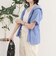 シャーリングフーディシャツブラウス