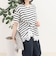 ボーダーアシメツイストプルオーバーTシャツ