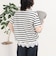 ボーダーアシメツイストプルオーバーTシャツ