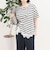 ボーダーアシメツイストプルオーバーTシャツ