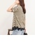 ボーダーアシメツイストプルオーバーTシャツ