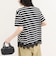 ボーダーアシメツイストプルオーバーTシャツ