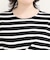 ボーダーアシメツイストプルオーバーTシャツ