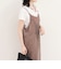 レースピンタックデニムサロペ