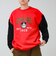 【MICKEY/ミッキー】裏起毛クルーネックトレーナー 袖デニム