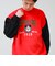 【MICKEY/ミッキー】裏起毛クルーネックトレーナー 袖デニム