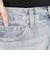 セミフレア切替デニムパンツ