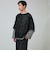 3/4スリーブメッシュTシャツ シアーT 7分袖 オーバーサイズ