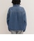 裾ドロストデニム/ホース柄シャツ