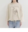 ホースプリント裾ドロストTシャツ