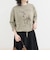 ホースプリント裾ドロストTシャツ