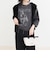 ホースプリント裾ドロストTシャツ