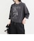 ホースプリント裾ドロストTシャツ