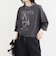 ホースプリント裾ドロストTシャツ