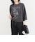 ホースプリント裾ドロストTシャツ