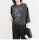 ホースプリント裾ドロストTシャツ