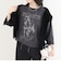 ホースプリント裾ドロストTシャツ