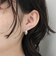 ビジュー埋込ワンタッチピアス