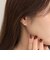 プチハートビジューピアス
