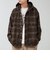T/C起毛 チェックフーデッドシャツブルゾン