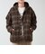 T/C起毛 チェックフーデッドシャツブルゾン