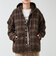 T/C起毛 チェックフーデッドシャツブルゾン