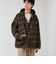 T/C起毛 チェックフーデッドシャツブルゾン