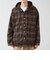 T/C起毛 チェックフーデッドシャツブルゾン